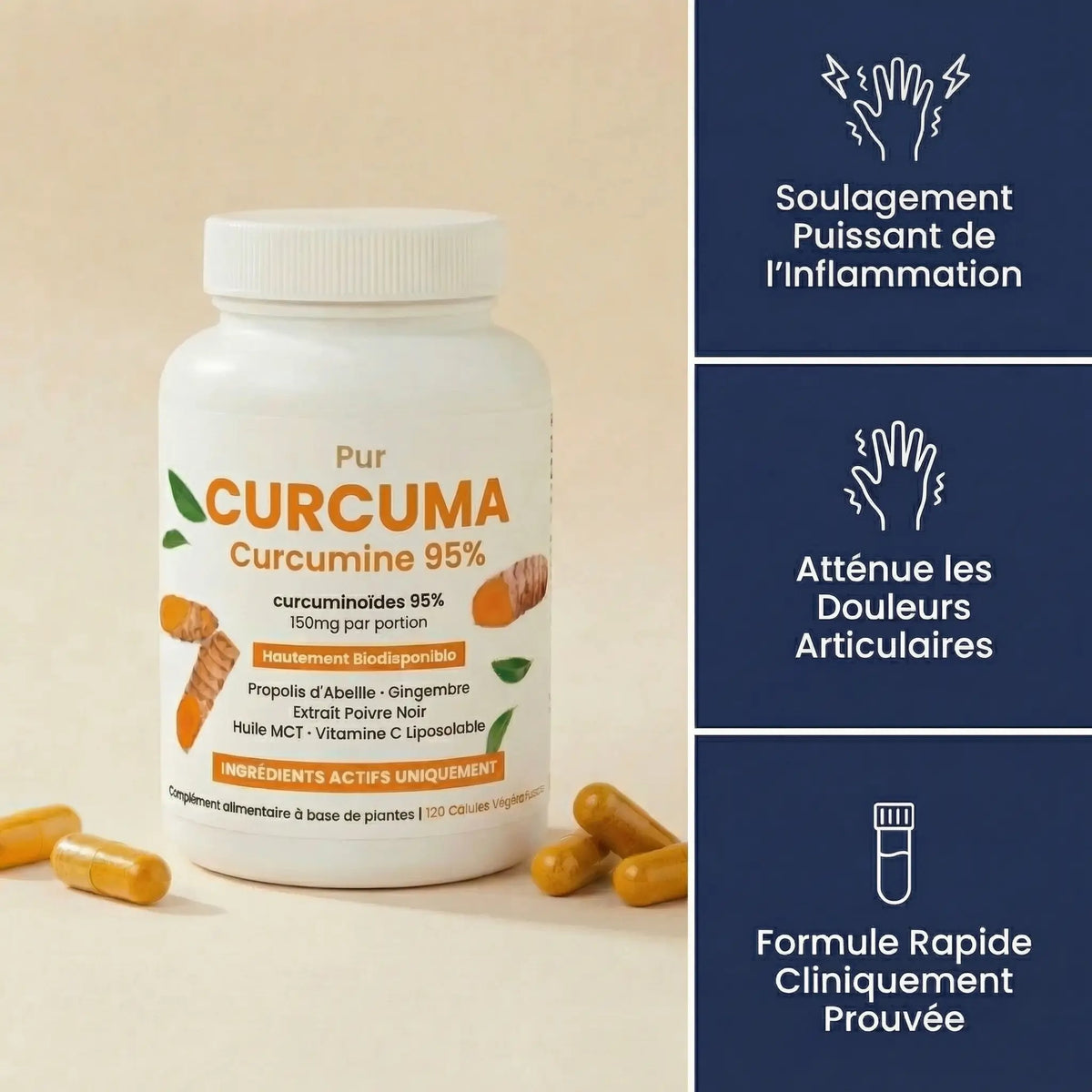 Curcuma Haute Biodisponibilité (Curcumine 95%)